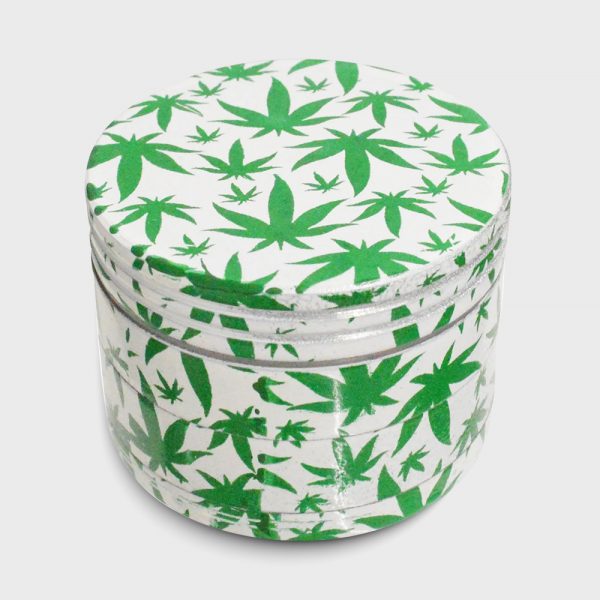 3D Leaft Pattern Laser Cut Weed Grinder 4-Part 42mm