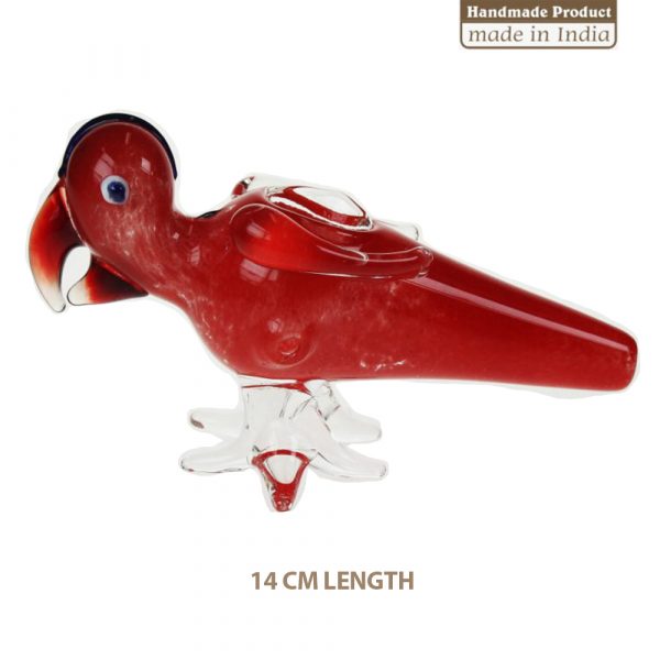 3G Red Parrot Glass Pipe