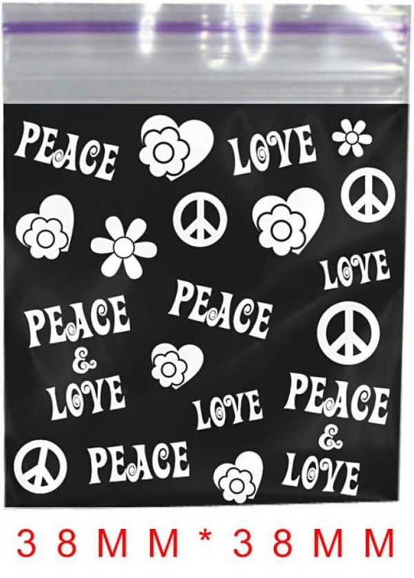 Peace Printed Bag 30mm X 30mm