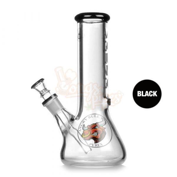 Agung Angry Bull Beaker Slider Bong Size Medium 25cm Black