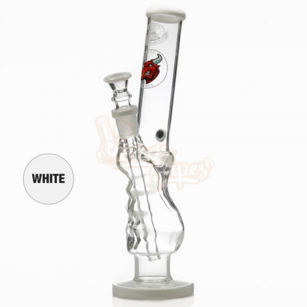 Agung Angry Bull Gripper Full Glass Bong 29cm White