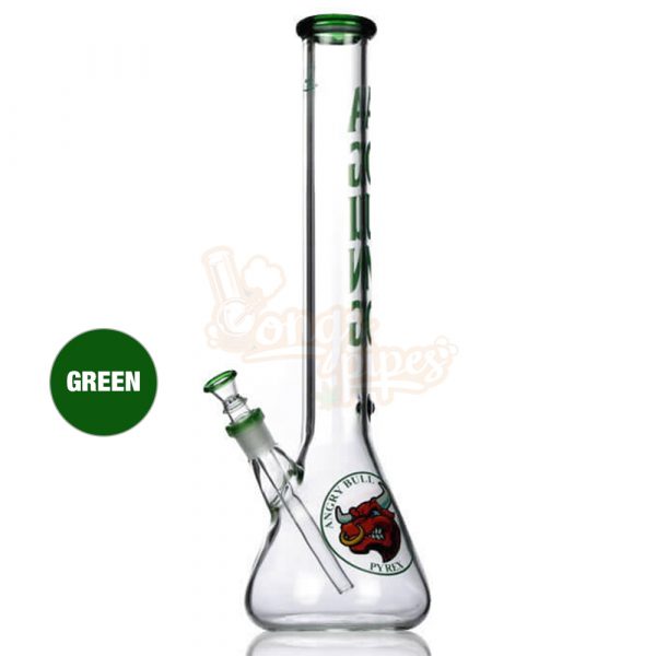 Agung Angry Bull Large Beaker Slider Bong 45cm Green