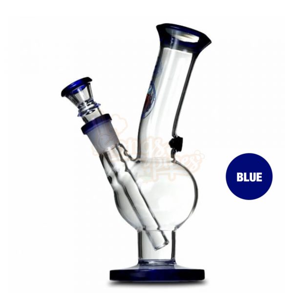 Agung Little Bull Black Full Glass Bong 20cm Blue