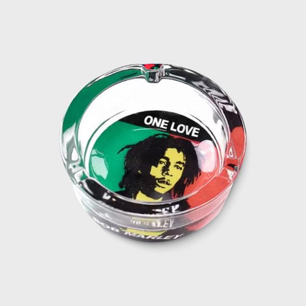 Bob Marley One Love Glass Ashtray