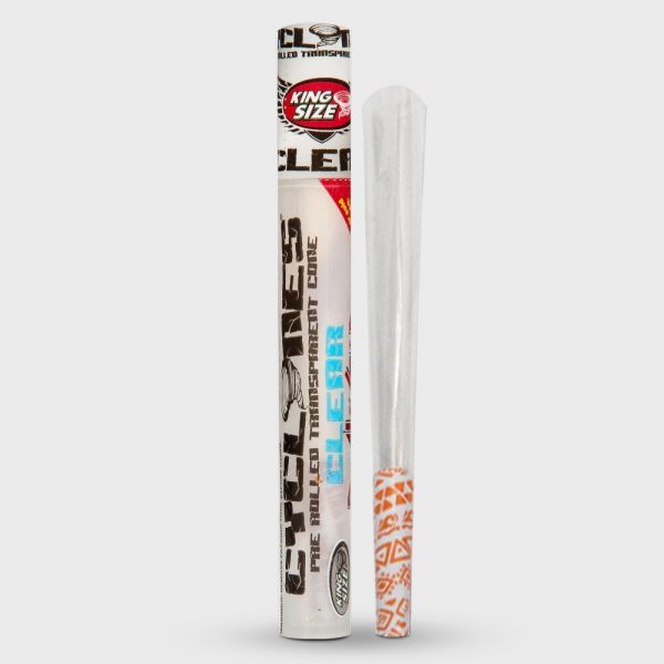 Cyclones Clear Pre-Rolled Transferent Cone Rockstar Cola