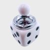 Dice Spinning Ceramic Ashtray White