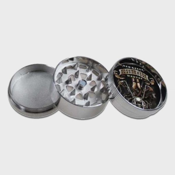 Ned Kelly Metal Herb Grinder 3-Part