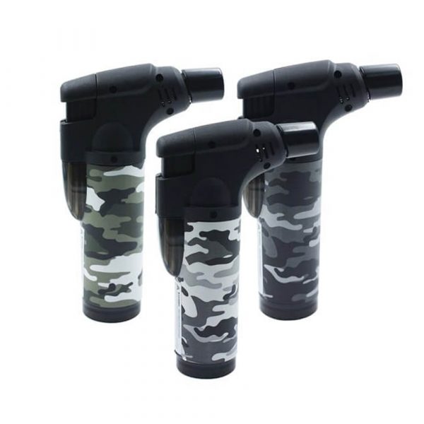 Pack 2X Camo Stand Up Blow Torch Jet Lighter