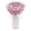 Pink Diamond Shape Male Glass Herb Holder