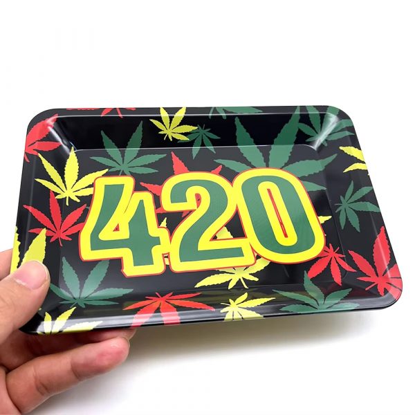 Rasta 420 Rolling Metal Tray 18x12.5 cm