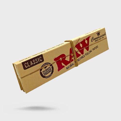 RAW Classic Rolling Papers Connoisseur King Size Slim with Tips