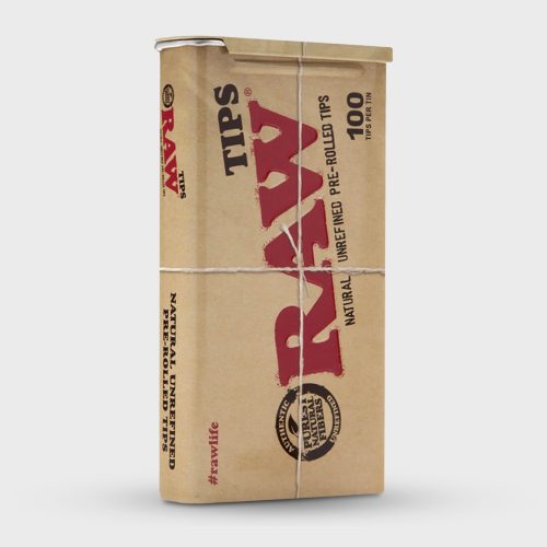 RAW Natural Unrefined Pre-Rolled Tips Tin