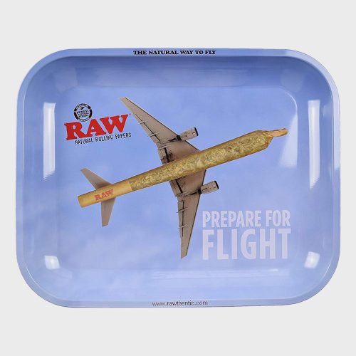 RAW Prepare for Flight Metal Rolling Tray 34x28 cm