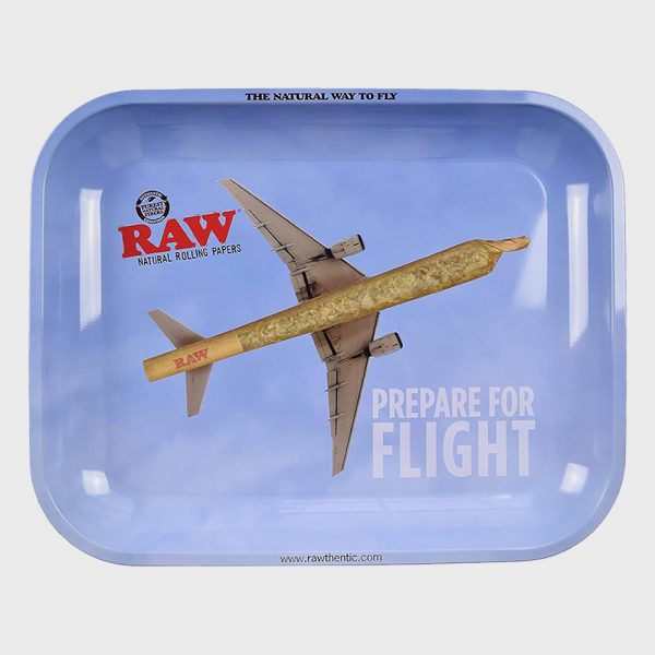 RAW Prepare for Flight Metal Rolling Tray 34x28 cm