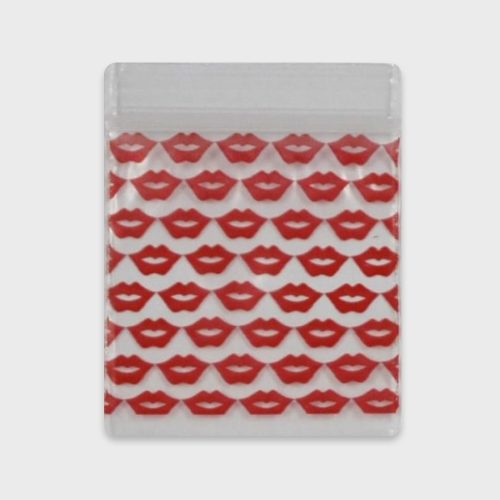 Resealable Plastic Bags 25×25 mm with Red Lip Patterns