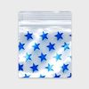 Resealable Plastic Bags 51×51 mm with Blue Star Patterns