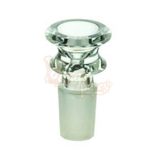 Round Male Glass Herb Holder Cone Piece 19mm Emerald Green