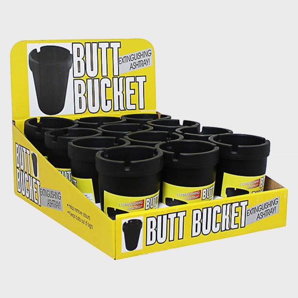 Small Butt Bucket Plastic Ashtray 75mm