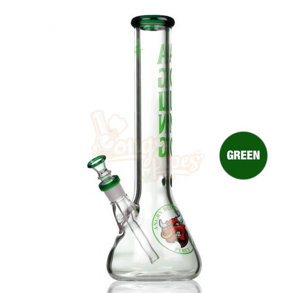 Agung Angry Bull Beaker Slider Bong Size Large 35cm Green