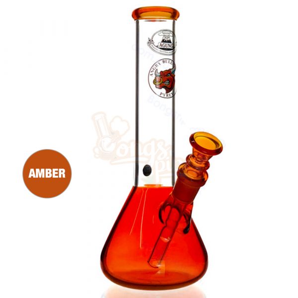 Agung Bong Bright Beaker Size Medium 25cm Amber