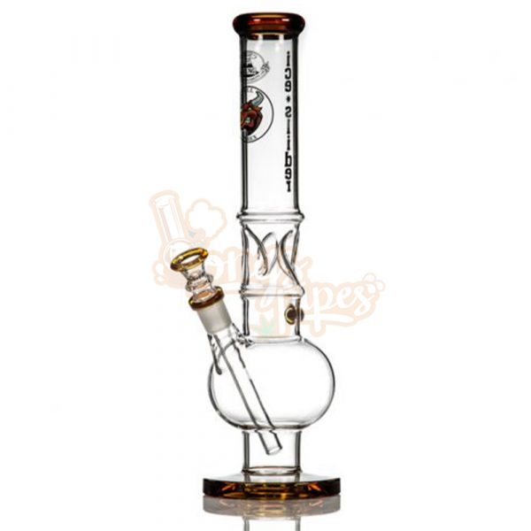 Agung Ice Slider Bubble Full Glass Bong 33cm Amber