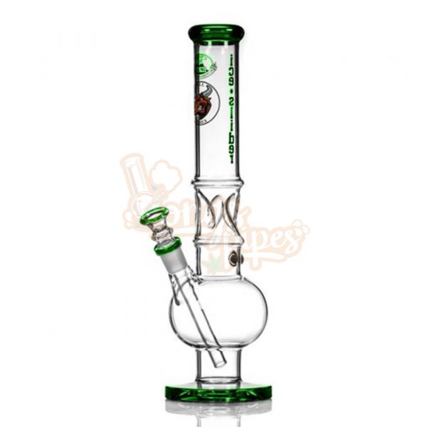 Agung Ice Slider Bubble Full Glass Bong 33cm Green