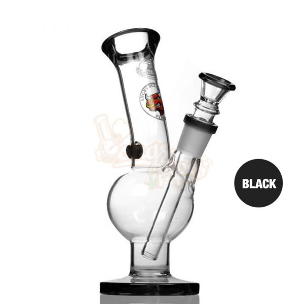 Agung Medium Bull Glass Slider Bubble Bong 25cm Black