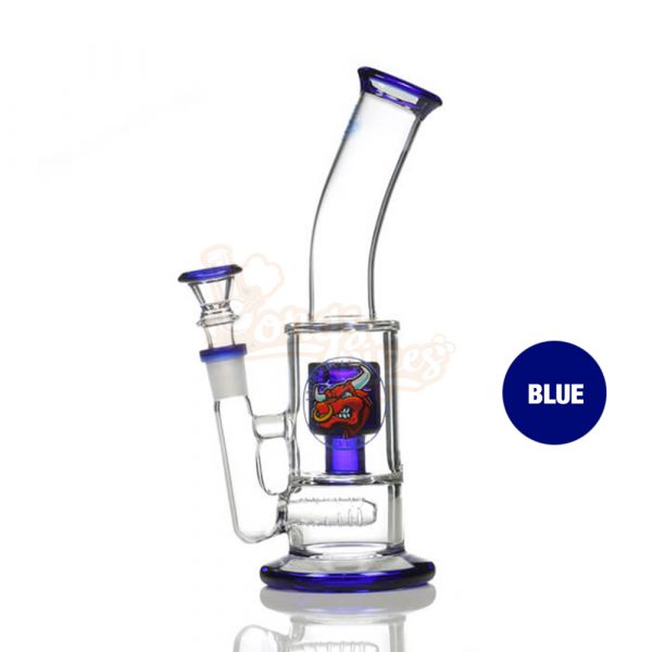 Agung Percolator Full Glass Bong 23cm Blue