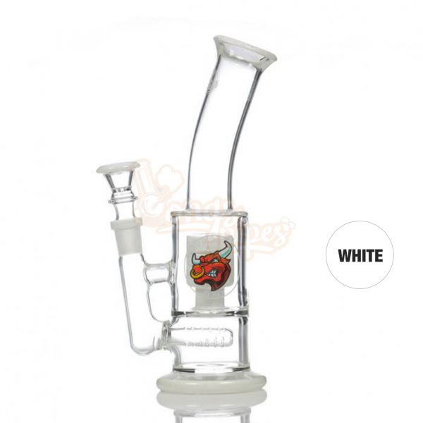 Agung Percolator Full Glass Bong 23cm White