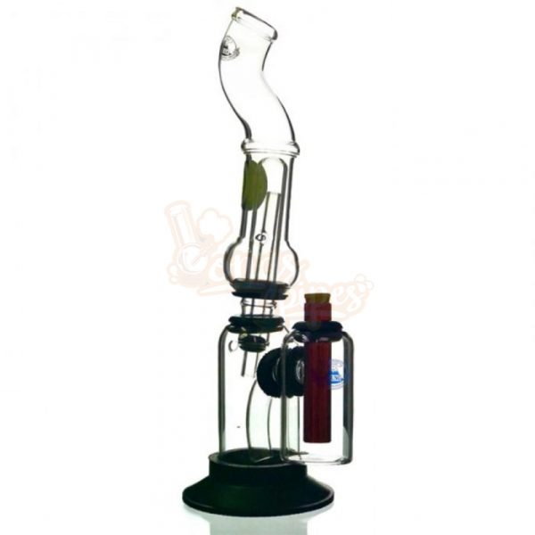 Agung Small Tar Catcher Glass Bong With Chamber 30cm