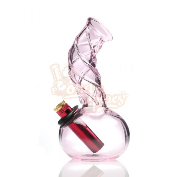 Agung Twister Pink Cute Glass Bong 15.5cm