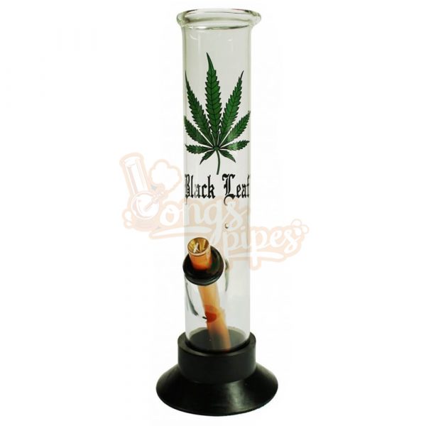 Black Leaf Glass Waterpipe 30cm