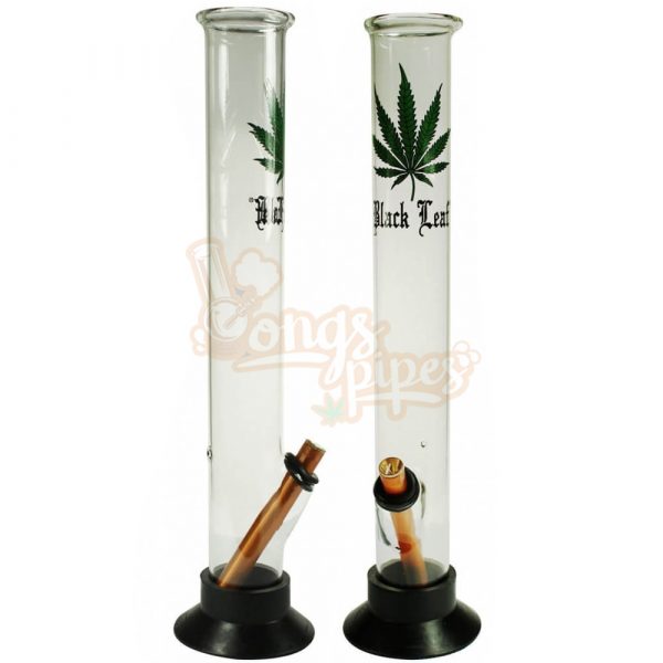 Black Leaf Glass Waterpipe 40cm