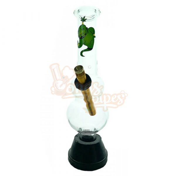 Genie Double Bubble Glass Bonza Bong 29cm