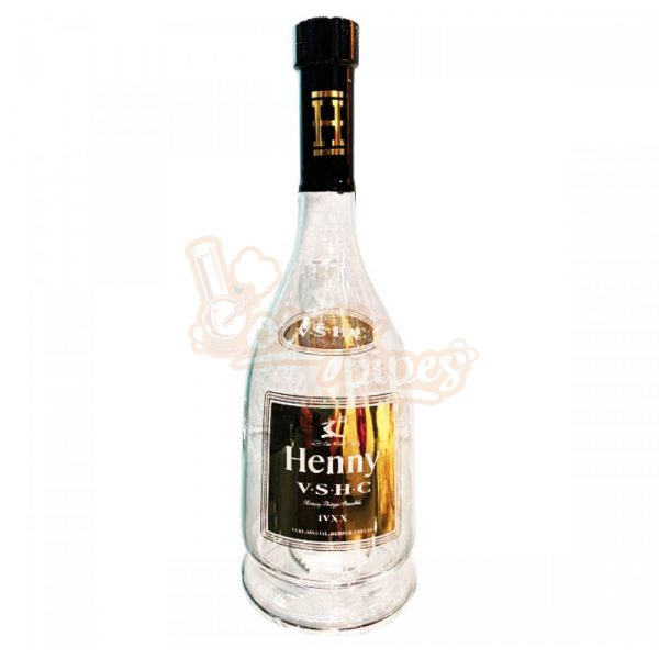 Henny Wine Bottle Glass Bong 20cm