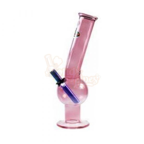 MWP Pink All Glass Bent Bubble 25cm