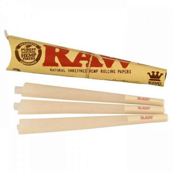 RAW Organic Pre Rolled Cones King Size - 3 Pack