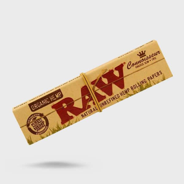 RAW Organic Rolling Papers Connoisseur King Size Slim with Tips