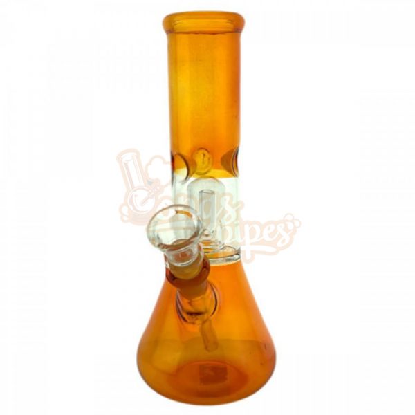 See Through Glass Dome Perk Bong 20cm Amber