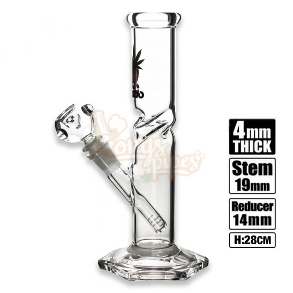 WEEDO Straight Twist Bong with Ms WEEDO 26cm