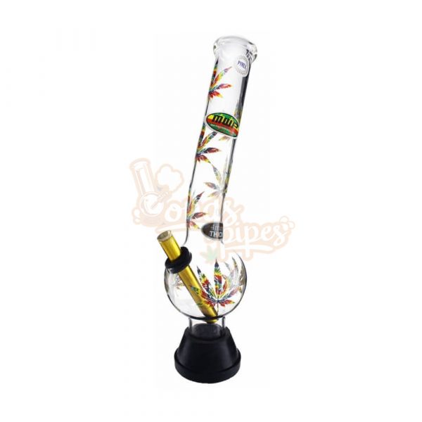 XLarge Glass Bonza Bubble Colorful Leaf 36cm