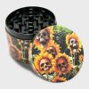 3D Skull Pattern Laser Cut 4-Part Grinder With Storage