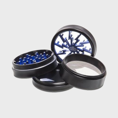 Grace Glass Lightning Blue 63mm 4-Part Grinder