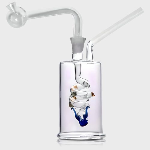 Mini Glass Water Pipe With Snake Filter 11cm