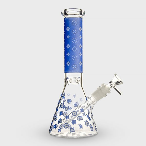 Glow In The Dark Louis Vuitton Glass Beaker Bong 25cm