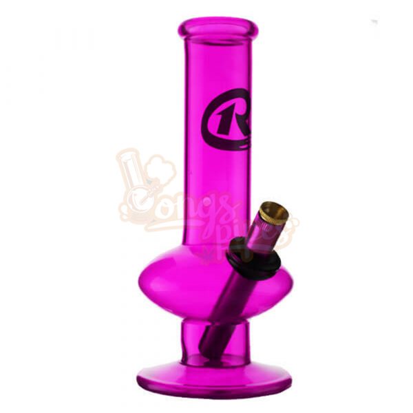 Roddi Small Coloured Stubby Glass Bonza Waterpipe Pink