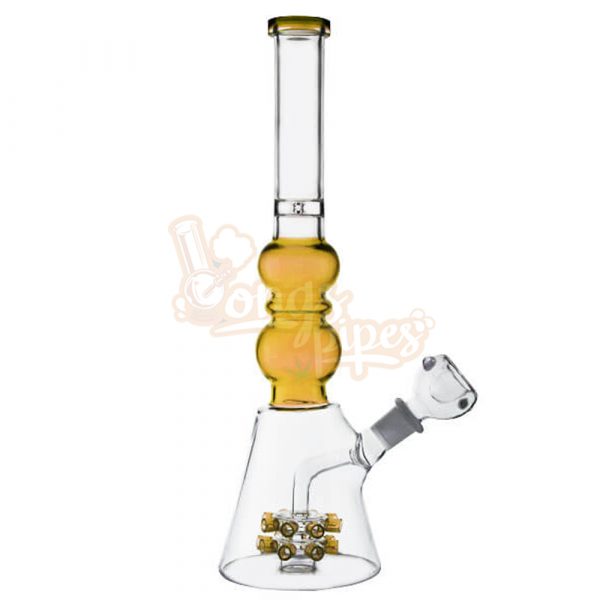 Spikey Tubes Beaker Waterpipe 35cm Amber