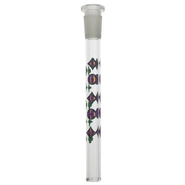 Coloured LV Diamond Glass Stem 17cm