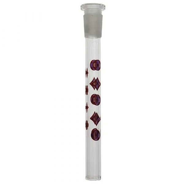 Coloured LV Diamond Glass Stem 17cm