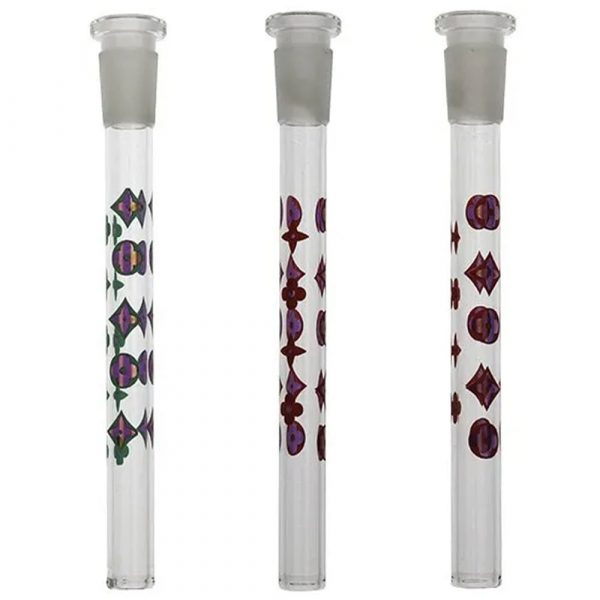 Coloured LV Diamond Glass Stem 17cm